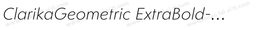 ClarikaGeometric ExtraBold字体转换